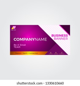 Banner for Business magenta template can use for website, vector banner, printing advertising, social media, commercial website many more