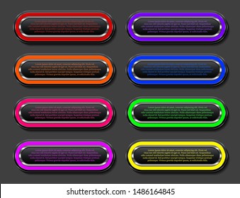 Banner buttons metallic frame set