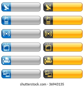 Banner buttons with telecom icons