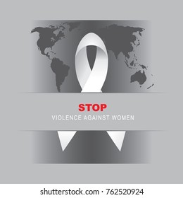 Banner calling to stop violence against women