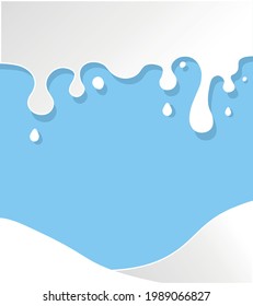 Banner, Card, Background, Design element, for poster for web or print. Vector illustration for World Milk Day. Fresh milk illustration and text. Healthy protein drink. Milk frame template. 