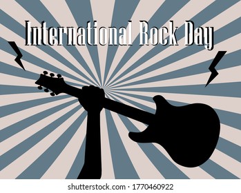 Banner to celebrate International Rock Day