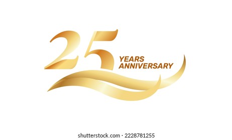 Banner celebrating 25th anniversary. Anniversary text celebration background.  svg