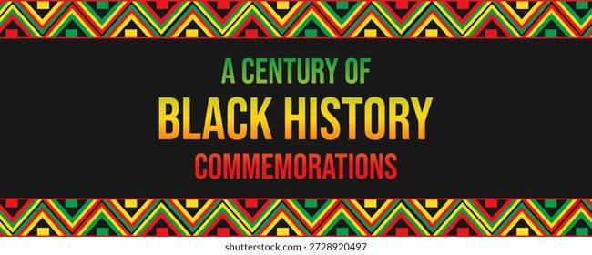 Un Anuncio que celebra el centenario con un primer plano de una mujer negra en un estilo de cara para el Mes de la Historia Negra. Plantilla para redes sociales, volantes, postales, etc.