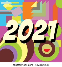 a banner for  celebration 2021new year