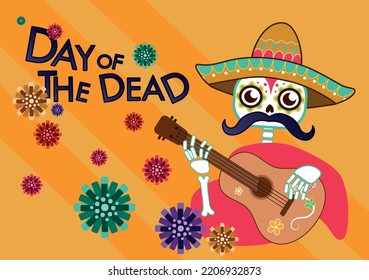 Banner for celebration of Mexico's Day of the Dead (El Dia de Mu