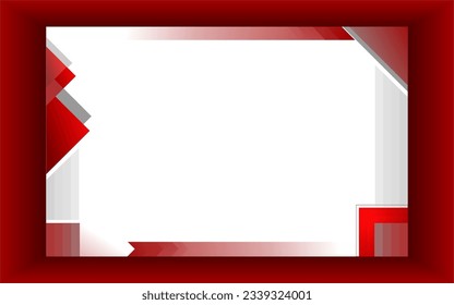 Banner and certificate template in red color