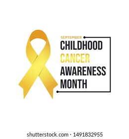 Banner with Childhood Cancer awareness realistic ribbon design template for websites and magazines