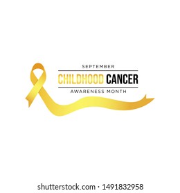 Banner with Childhood Cancer awareness realistic ribbon design template for websites and magazines