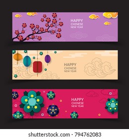 Banner Chinese New Year. Vector illustration. 