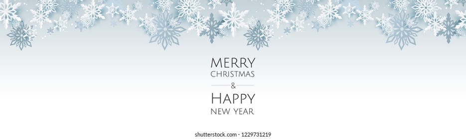 Banner with Christmas balls and stars. Great for New year party posters, headers.