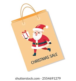 A banner with Christmas elements. The offer of Christmas and New Year discounts for the winter season. It can be used in advertising, web design, and printing.
