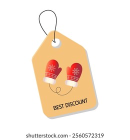A banner with Christmas elements. The offer of Christmas and New Year discounts for the winter season. It can be used in advertising, web design, and printing.