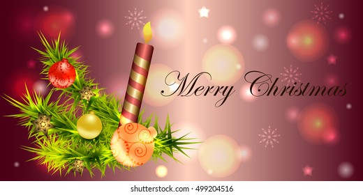 Banner for christmas and new year with decorative elements
