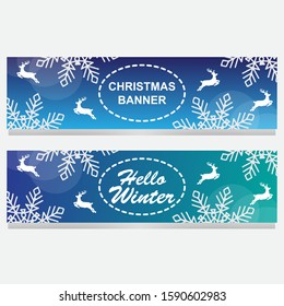 Banner christmas . Set of vector design elements