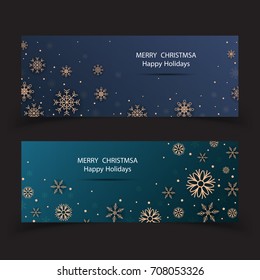 Banner christmas. Set of vector design elements.