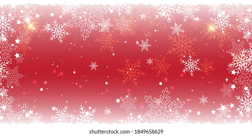 Banner with a Christmas snowflake design