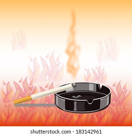 Banner cigarette - danger of fire