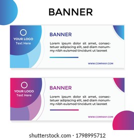 Banner circle color gradient for event and bussines