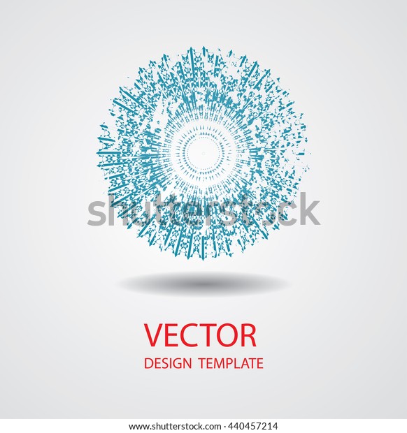 Banner Circle Designabstract Logo Design Distressed Stock Image