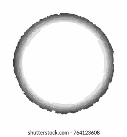 banner circle paint. poster round abstract. gray vintage effect. white background for design. monochrome grunge texture.