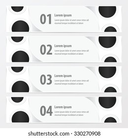 banner circle style  black and white color