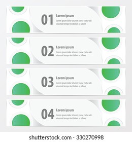 banner circle style   design green color