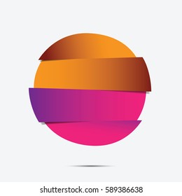banner circle in vector