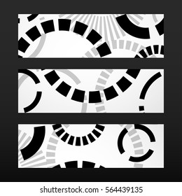 Banner with circles, geometric shapes. Abstract background, vector illustration, eps 10
