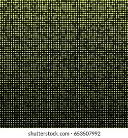 banner circles green with transparency. poster balls. black abstract background. halftone effect. vector illustration.