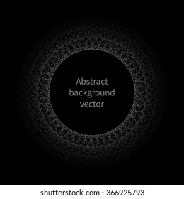 Banner circles lines. Round banner. Vector illustration