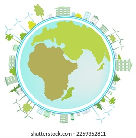 Banner of Clean green environment. Ecology concept and Environmental  design elements for sustainable energy development, Vector illustration Nature, ecology, organic, environment, banners.