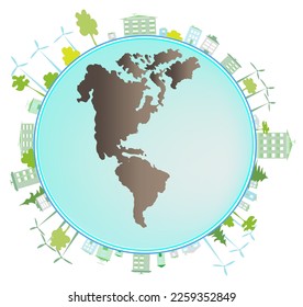Banner of Clean green environment. Ecology concept and Environmental  design elements for sustainable energy development, Vector illustration Nature, ecology, organic, environment, banners.