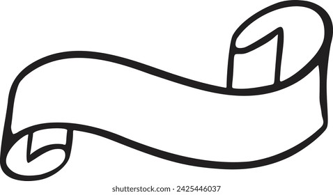 Banner clip art design on plain white transparent isolated background for card, shirt, hoodie, sweatshirt, apparel, tag, mug, icon, poster or badge