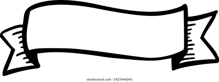 Banner clip art design on plain white transparent isolated background for card, shirt, hoodie, sweatshirt, apparel, tag, mug, icon, poster or badge