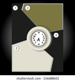 banner clock can be used as a schedule or infographics