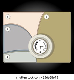 banner clock can be used as a schedule or infographics