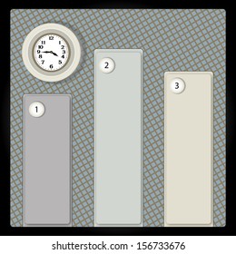 banner clock can be used as a schedule or infographics