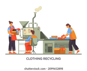 Banner Of Clothing Recycling Process, Eco Industry