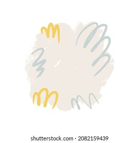 Banner or cloud for text, background with empty space. Hand drawn header, ribbon, frame. Vector design decoration.