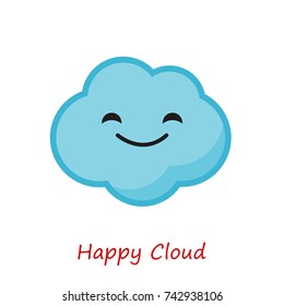 Banner Clouds Emotions. Cute cartoon. Vector illustration.