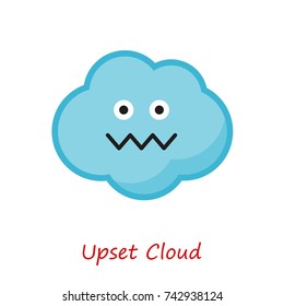 Banner Clouds Emotions. Cute cartoon. Vector illustration.