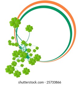 Banner with clover leaves