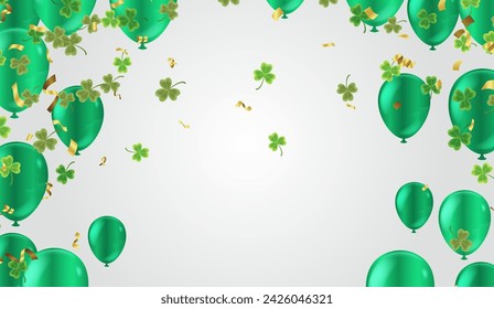  Banner with Clovers and traditional symbols. Perfect for wallpapers, pattern fills, web backgrounds, st patrick's day editable text effect with st patrick's day element
