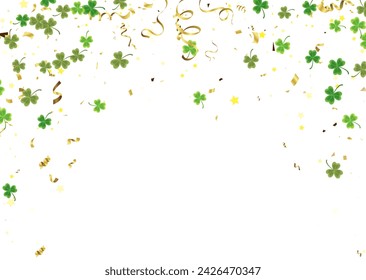  Banner with Clovers and traditional symbols. Perfect for wallpapers, pattern fills, web backgrounds, st patrick's day editable text effect with st patrick's day element