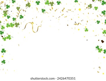  Banner with Clovers and traditional symbols. Perfect for wallpapers, pattern fills, web backgrounds, st patrick's day editable text effect with st patrick's day element