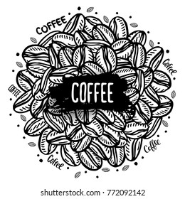 banner with coffee beans