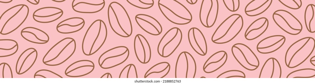 banner with coffee beans - vector illustration