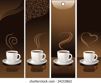 banner with coffee cups