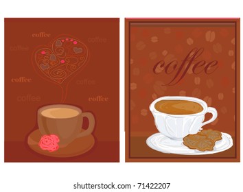 banner with coffee cups